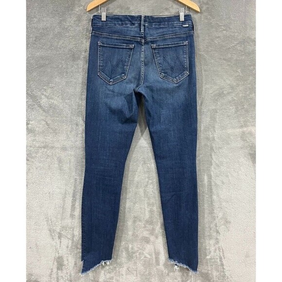 Mother The Looker Two Step Ankle Fray Skunk At The Tea Party Skinny Jeans 27 - Picture 7 of 12
